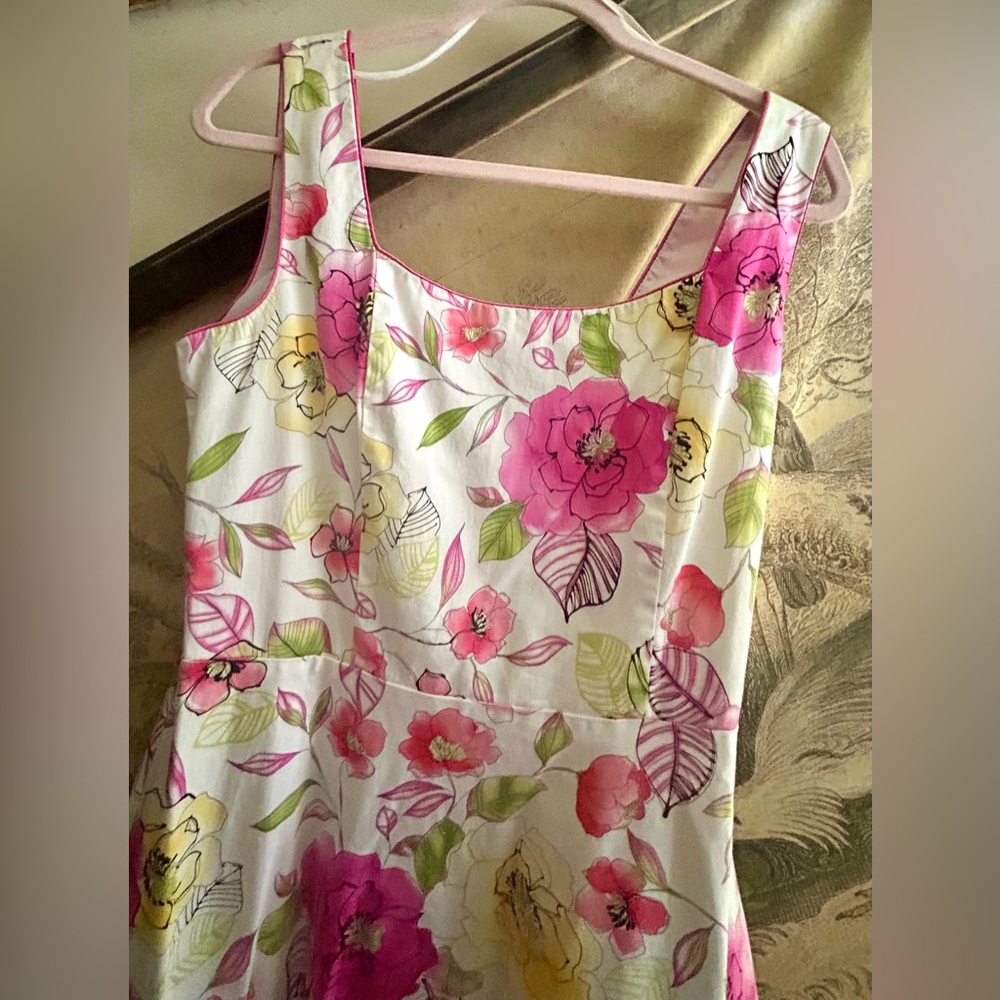*Scarlett Pink Floral Print Fit & Flare Dress Sundress SZ 11 - 12 *